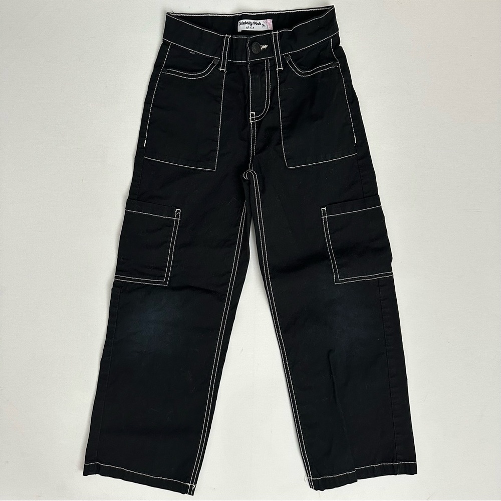 Celebrity Pink Girls Black Cargo Pants Size 7